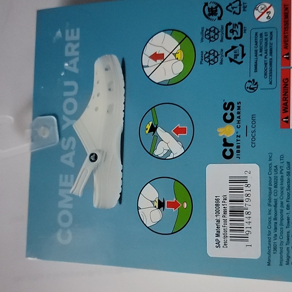 Crocs Jibbitz Charms Uniquely You Food Please 5 Pk - Picture 4 of 4